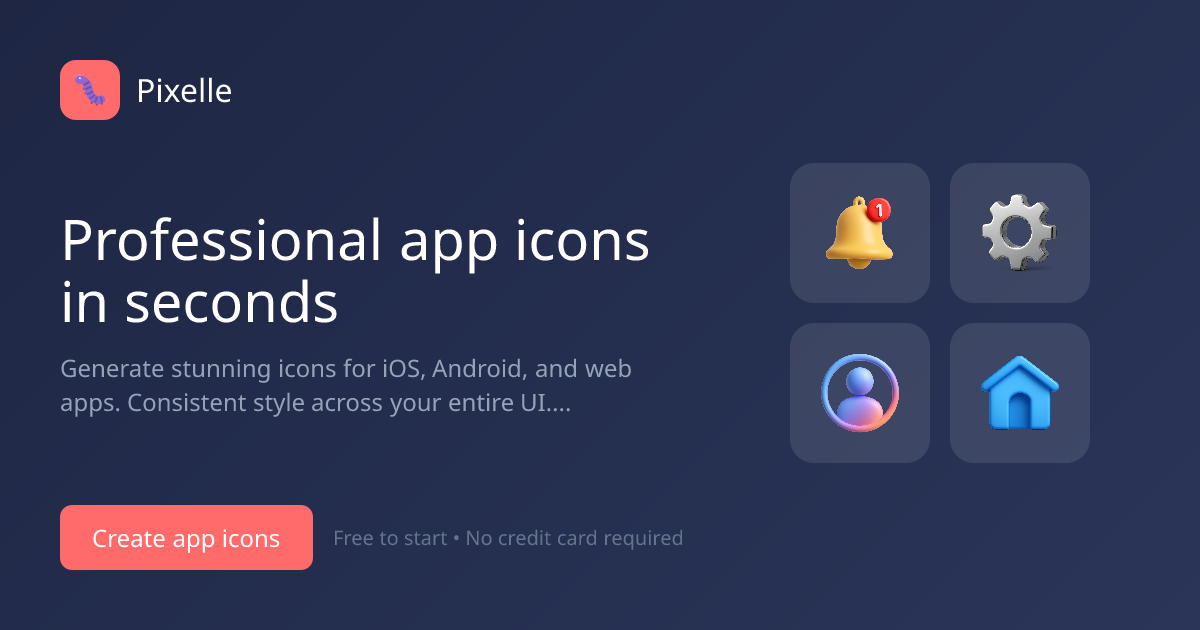 AI App Icon Generator | Pixelle
