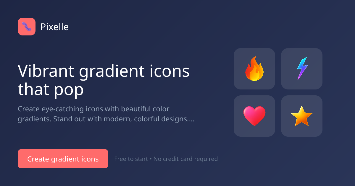 AI Gradient Icon Generator | Pixelle